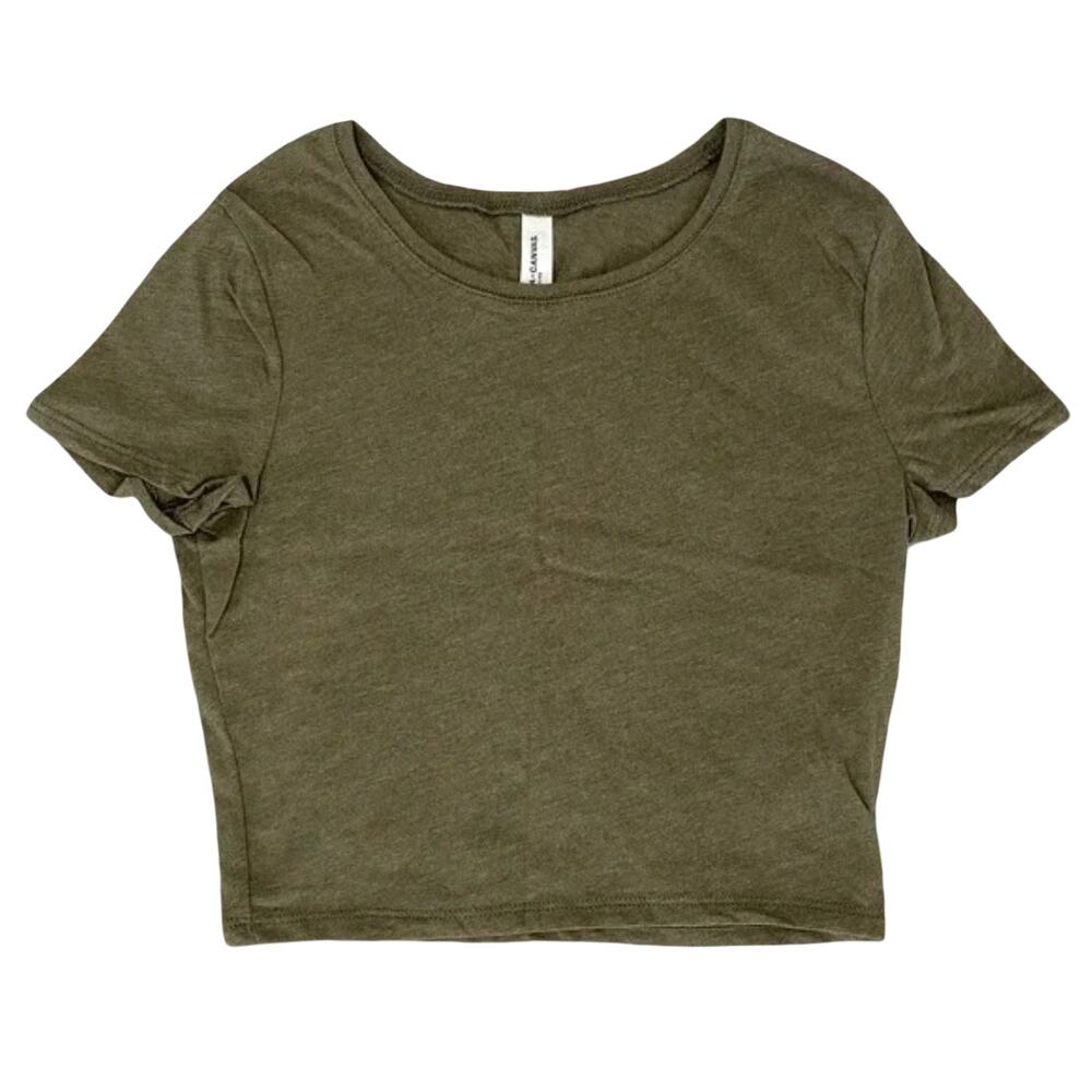 Dark Green Cropped Top Short Sleeve (NEW NO TAGS XS/S)